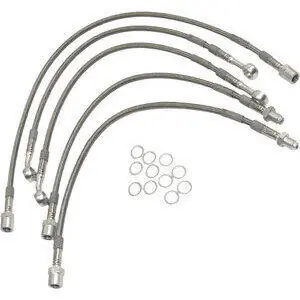 Kit tubi freno aeronautici per Moto Guzzi 850 T3 completo grigio Offerta Lampo